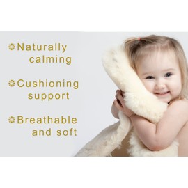 Desert Breeze Distributing Genuine New Zealand Baby Sheepskin, 100% Natural, Soft Shorn Wool, Soothing Comfort, All Seasons, Size Large LRG 34-36 inches in Length