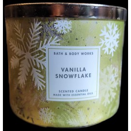 Generic baht body works 3-Wick Scented Candle 14.5 oz Large white barn (14.5, VANILLA SNOWFLAKE)