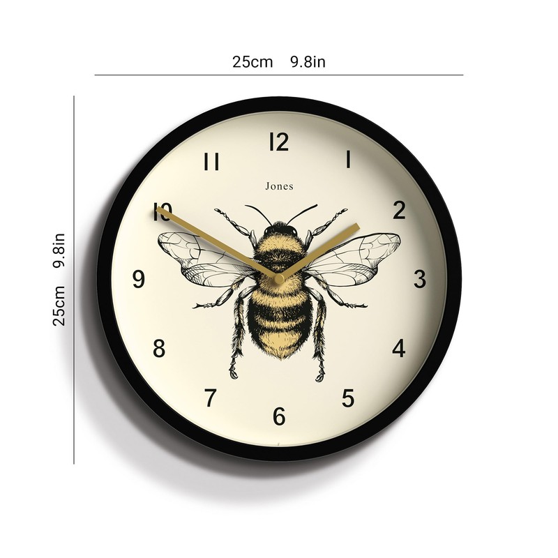 JONES CLOCKS® Bee Wall Clock - Bee Home Accessories -