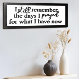 Ripeng 3D I Still Remember The Days I Prayed Sign Wall Decor Wooden Entryway Hallway Decor, Above Door Plaque Bible Verse Christian Wall Art for Christmas Family Living Room Bedroom, 15.7" x 5.9"