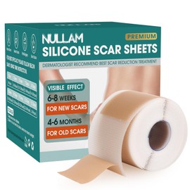 Silicone Scar Sheets, Silicone Scar Tape(1.6"x 59" Roll-1.5M), Scar Tape for Surgical Scars, Silicone Tape for Scars, Scar Sheets for Surgical Scars, C-Section, Tummy Tuck and Keloid