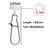 50pcs Fishing Line Sinker Slide with Duo-Lock Snap Hooked Snap
