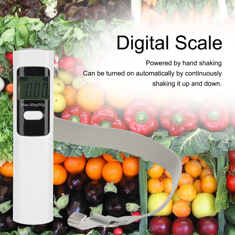 Pocket Scale with LCD Display Battery Free Portable Luggage Scale