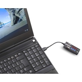 Triplett USB-Bug Dual-Output Inline USB-A Tester with Data Masking Port