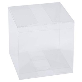 Clear Gift Boxes 4"x 4"x 4" Transparent Packing Cube for Present Ornaments Jewelry Accessories Flowers Christmas Wedding Birthday Party Baby Shower Favors , 20 Pack