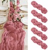 5 Packs Cheesecloth Table Runner Dusty Rose,10FT Gauze Bobo Table