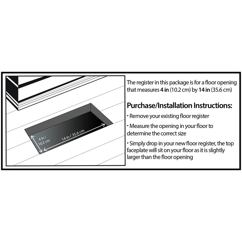 Decor Grates SPH414-RB Floor Register, 4x14, Rubbed Bronze Finish