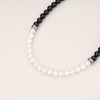 GAVU Yin Yang Black Onyx Pearl Necklace for Men, Stone,