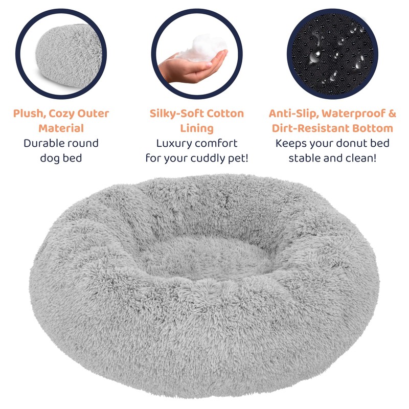 Donut Dog Bed - Premium Comfort for Anxiety Relief -