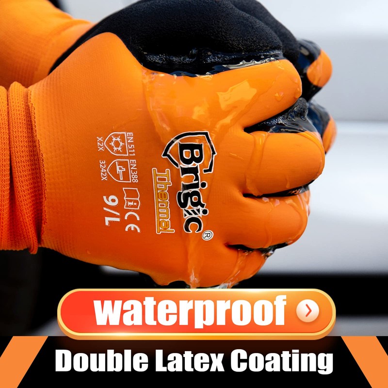 Brigic Winter Work Gloves for Men, Waterproof Work Gloves for