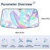 Car Windscreen Sun Shade, 145x80cm Reflective & Foldable Windshield Sun