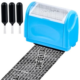 OctBird Identity Theft Protection Roller Stamp Wide Kit, Confidential Roller Stamp with 3 Pcs Security Stamp Ink Refills, Wide Roller Security Privacy Stamp Protector for Anti-Theft