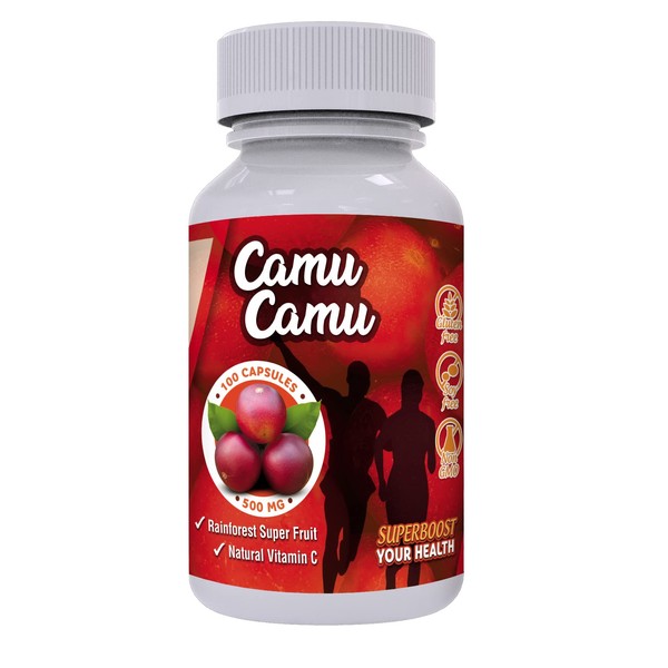 Sikyriah Camu Camu Capsules - Pure Peruvian Vitamin C Fruit - Antioxidant - 1000 mg per dose - 100% Pure Camu Camu Powder - Non GMO - Gluten Free