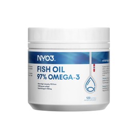 NYO3 Omega 3 Fish Oil 1500mg with DHA & EPA Fatty Acids, 97% High-Potency Omega 3,Support Heart, Brain & Joint Health,No Fishy Aftertaste,Non-GMO,120 Softgel