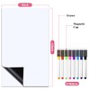 Hiwhy 12x8 inch Self Adhesive Magnetic White Board Set Dry