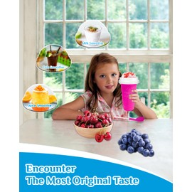 Slushie Cup, DIY Magic Slushy Maker Cups, Portable Slushy Cup for Juices, Milk and Ice Cream Make, Double Layers Silica with Lid & Straw for Kids, Friends, Family (Pink)