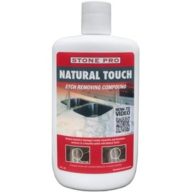 Stone Pro – Natural Touch Etch Remover (8 Oz) (For Restoring Shine & Polish to Damaged Marble & Travertine Surfaces)