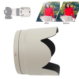 Goshyda Camera Lens Hood, White ET‑87 Reversible Camera Lens Hood Shade Protector Portable Camera Hood Cap Set for Canon EF 70‑200mm F2.8 USM IS II Lens