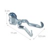 Relaxdays Camping Clamp Hooks, Set of 4, Hooks for Tent