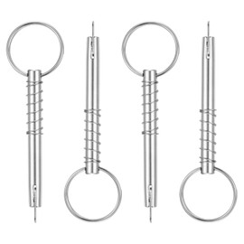 sourcing map Quick Release Pin, 4Pcs Diameter 5/16"(8mm), Effective Length 2"(53mm), Full 316 Stainless Steel Bimini Top Pin with Drop Cam and Spring for Boat Bimini Top Deck Hinge (Silver)