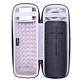 LTGEM Case Compatible with Ultimate Ears MEGABOOM 3/4 Portable Speaker, Black+Gray