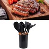 11 Pcs Silicone Kitchenware Set Heat Resistance Wooden Handle Kitchen