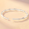 WPPHXY 925 Sterling Silver Bracelets Open Adjustable Bangle Bracelet Teardrop