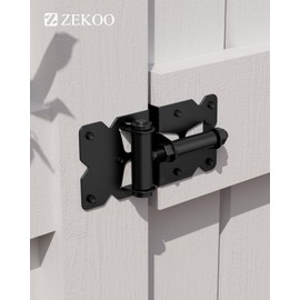 ZEKOO Self Closing Gate Hinges, Make for Stainless Steel 304, Rust Proof, Use for Vinyl Fence Gate and Wood Gate, Heavy Duty Gate Hinges (Black)