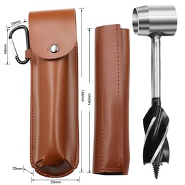 Eyech Bushcraft Hand Auger Wrench,Manual Hole Maker Multitool with Leather Case Bushcraft Gear for Survival Settlers,Camping,Outdoor,Hiking