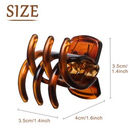 Pack of 4 Claw Clips Hair Clips 3.5 cm Medium Hair Clips Hair Claw Clips Women's Non-Slip Hair Pin Hair Claw for Thick and Thin Hair