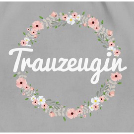 Shirtracer - Gym Bag Backpack - JGA Stag Night Women - Maid of Honor - Flower Wreath, 01 Light Grey