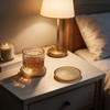 6PCS Modern Clear Coasters Glass Coasters for Drinks with Holder