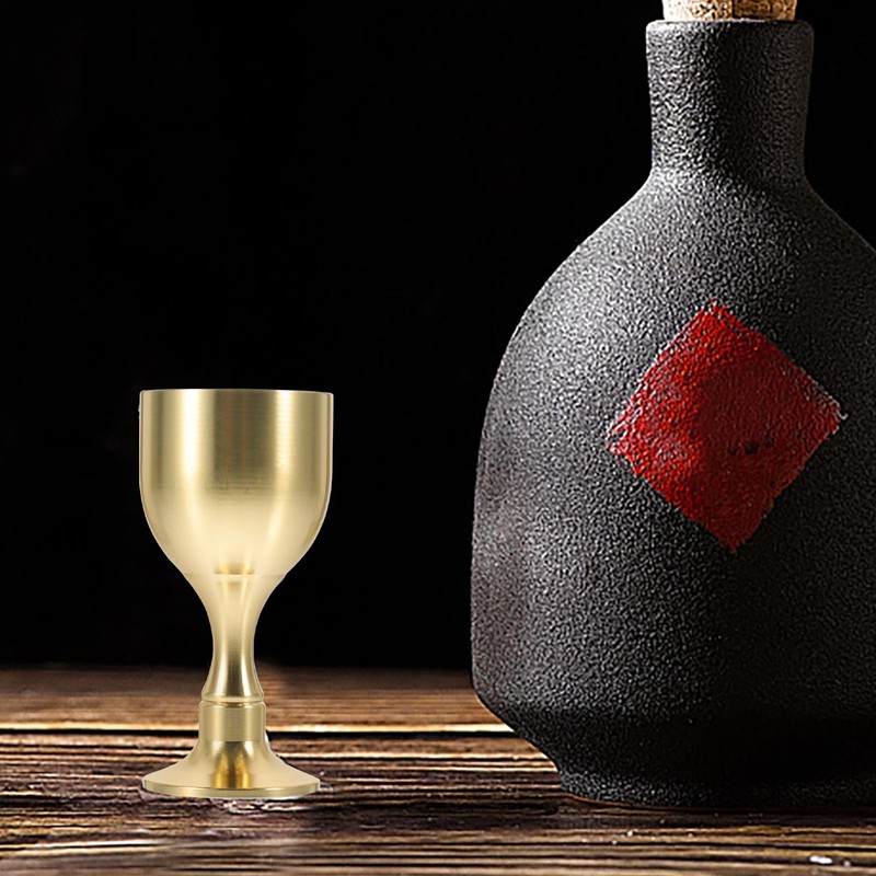 PRETYZOOM Big Gold Altar Chalice Communion Cups Golden Goblet for