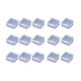 WYAN Pack of 15 plastic storage containers with lid, for small items, small beads, and other craft accessories (4.3 x 4.3 cm)