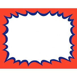 5.5" x 7" Blank Rectangular Burst Retail Value Sale Signs Cards / 100 Total Cards