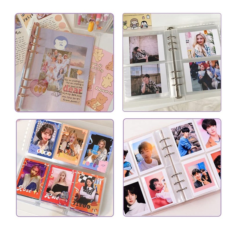 Samcos A6 A5 6 Hole Notebook Cover, Transparent Binder, Personal