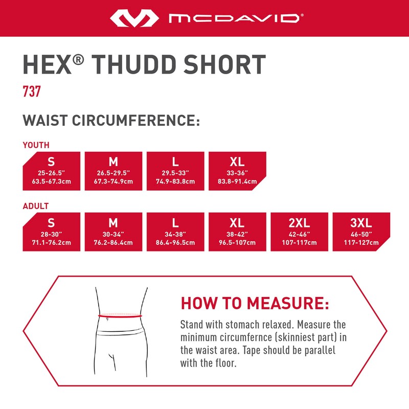 McDavid Hex Thudd Shorts, White, Medium