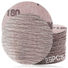SPEEDWOX Dust-free Sanding Discs 3 Inch 180 Aluminium Oxide Mesh Sanding Discs Pack of 25 for Metal, Wood, Varnish, Suitable for Angle Grinder and Hand Grinder