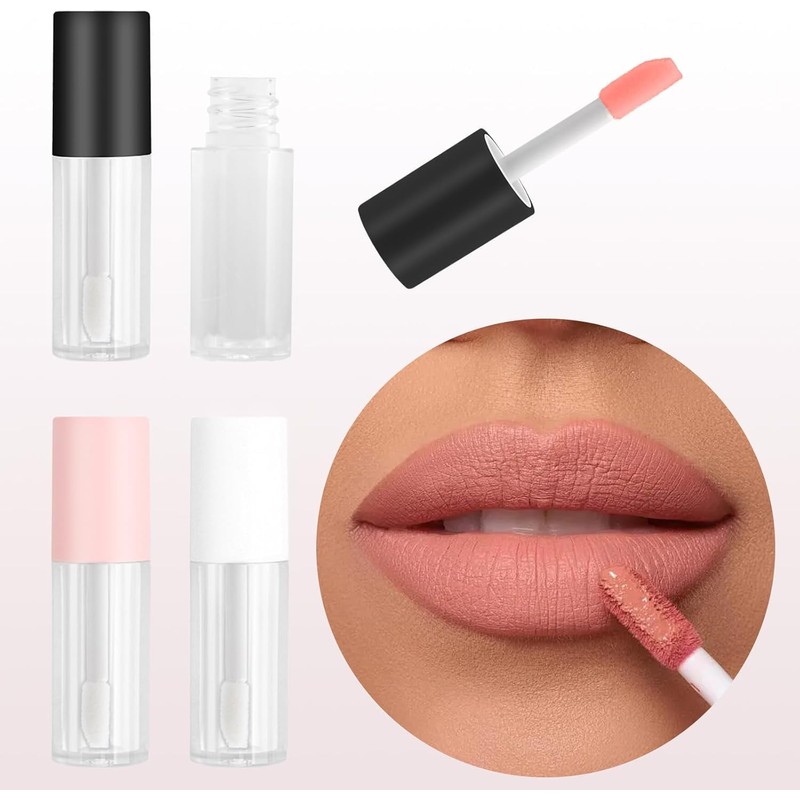 7 Pieces Empty Lip Gloss Tubes, 1.2ml Transparent Lip Gloss