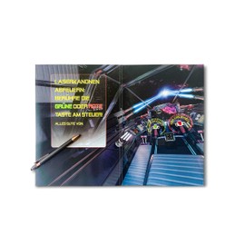 bentino Birthday Card XL with Music, Light and Touch Function, Fire Laser Cannons at the Touch of a Button, DIN A4 Set with Envelope, Greetings Card from the Great Cards Series