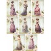Shabby Chic 8 ATC Victorian Lady Shabby Chic fold out