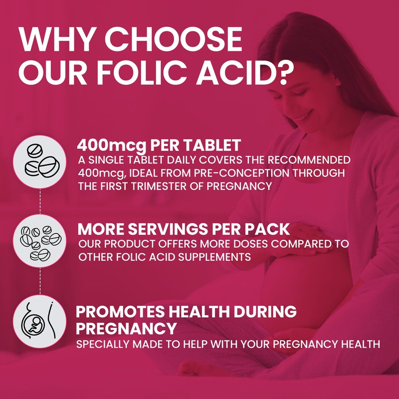 Folic Acid Tablets 400 mcg - 365 Vegan Vitamin B9