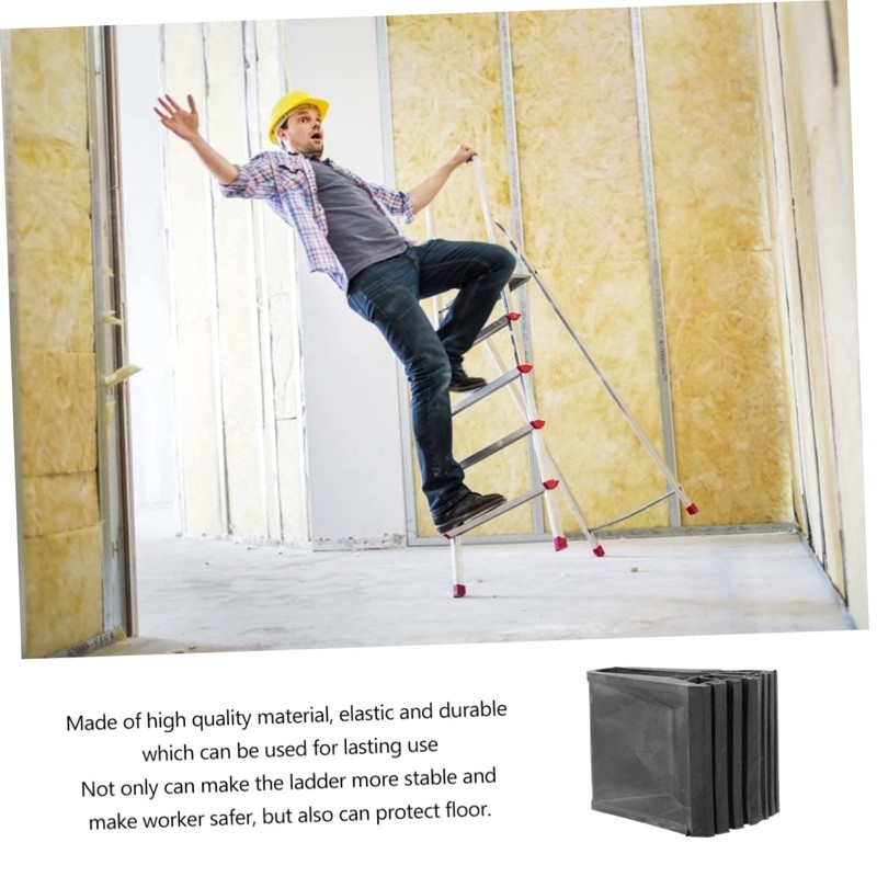 OSALADI 4pcs Non-Slip Ladder Feet Covers Durable Ladder Leg Pads