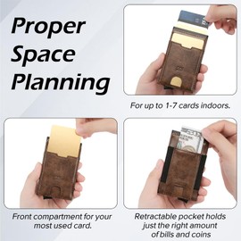 SkaTtesKai Wallet, Retro Dark Brown, Minimalist