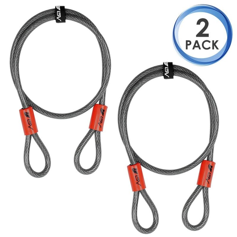 BV Heavy-Duty 4FT Security Cable Lock with Loops - 10mm
