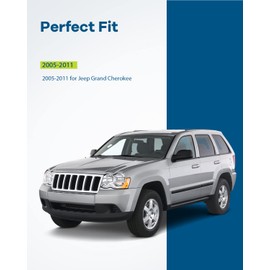 LUJUNTEC Interior Door Handles,Front Rear Door Handles Driver Left Passenger Right Side,Replacement for 2005-2010 For Jeep for Grand Cherokee,4pcs Gray Handles Replace 1JV461J3AA,82144,82143