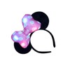 LEEMASING Light Up Mouse Deluxe Ear Headband Flashing Bow Polka