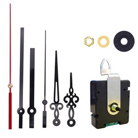DEEWISH Radio Clock Mechanism DIY, 0.67 inch(17mm) Axis Length WWVB Radio Electric Controlled Clock, Repair Wall Clock Clockwork with 2 Set Clock Hands (HR9611+HR9865)…