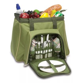Picnic Time Toluca Insulated Cooler Picnic Tote, Green New