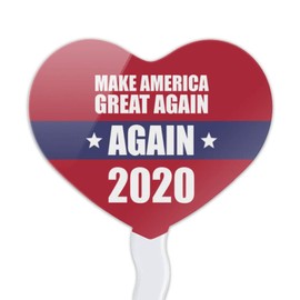 Make American Great Again Again 2020 Heart Love Cupcake Picks Toppers Decoration Set of 6